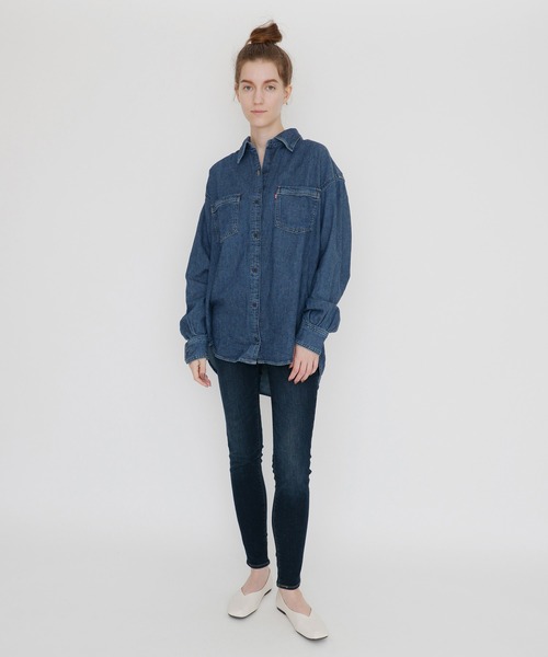 Levi's（リーバイス）の「REMI UTILITY SHIRT GOOD FEELING 1（シャツ/ブラウス・レディース・ダークインディゴブルー・M/L/S/XS）」の14枚目の写真