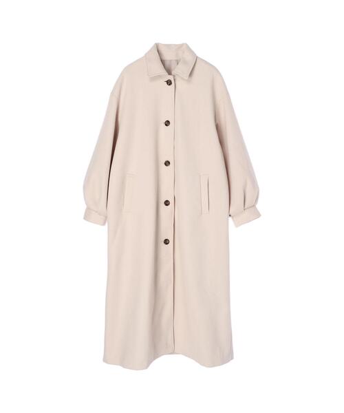 koe（コエ）の「ロング丈後ろタックコート*（チェスターコート・レディース・ブラック/ブルー/アイボリー/モカ・M/L）」の8枚目の写真