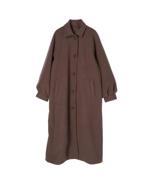 koe（コエ）の「ロング丈後ろタックコート*（チェスターコート・レディース・ブラック/ブルー/アイボリー/モカ・M/L）」の6枚目の写真