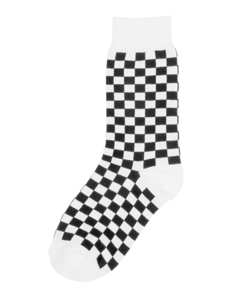 Figments（フィグメンツ）の「チェッカーソックス（ソックス/靴下・レディース・ホワイト/ブラック・FREE）」の6枚目の写真