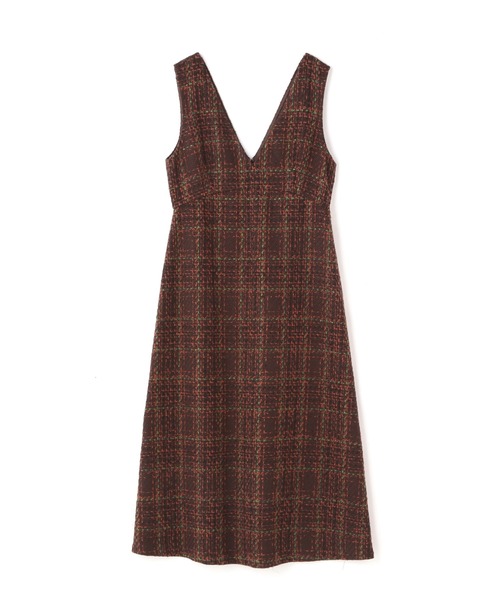 N.（N. Natural Beauty Basic）（エヌエヌナチュラルビューティーベーシック）の「◆ロービングツイードジャンパースカート（ジャンパースカート・レディース・ネイビー/ブラウン・MEDIUM）」の19枚目の写真