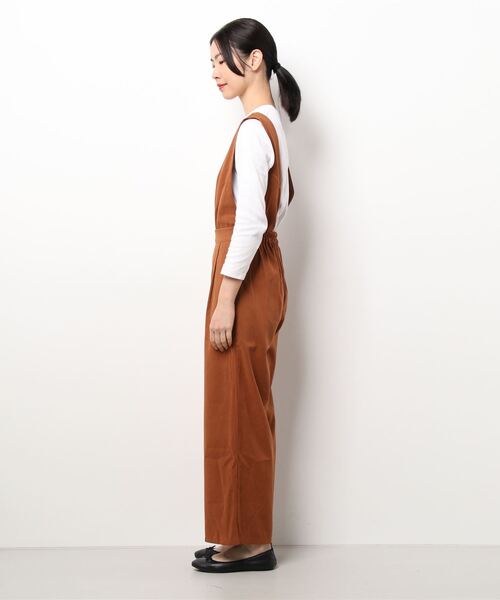 KOBE LETTUCE（コウベレタス）の「サイズ調節＆サス取り外し可2wayサロペットパンツ[M3500]（サロペット/オーバーオール・レディース・キャメル/ピンク系/ベージュ/ブラック・M）」の5枚目の写真