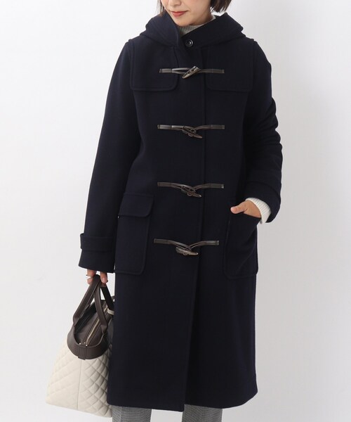 UNTITLED（アンタイトル）の「◆ラムウールビーバーダッフルコート（ダッフルコート・レディース・ライトベージュ/ダークオレンジ/パープル系/ネイビー・02/03/01）」の2枚目の写真