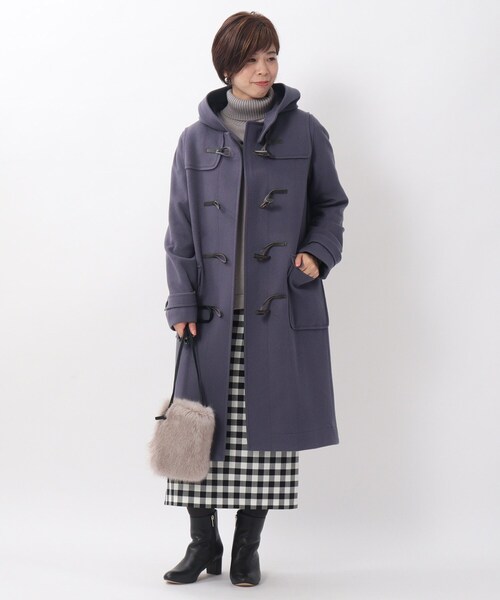 UNTITLED（アンタイトル）の「◆ラムウールビーバーダッフルコート（ダッフルコート・レディース・ライトベージュ/ダークオレンジ/パープル系/ネイビー・02/03/01）」の16枚目の写真