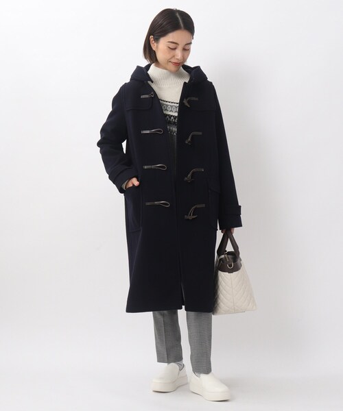 UNTITLED（アンタイトル）の「◆ラムウールビーバーダッフルコート（ダッフルコート・レディース・ライトベージュ/ダークオレンジ/パープル系/ネイビー・02/03/01）」の13枚目の写真