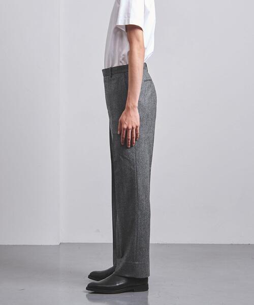 UNITED ARROWS（ユナイテッドアローズ）の「＜UNITED ARROWS＞ ヘリンボーン ストレート ノープリーツ（スラックス・メンズ・ダークグレー・S/XL/M/L）」の3枚目の写真