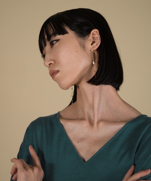 LA LIGNE ROPE'（ラリーニュロペ）の「【ラリーニュロペ】汀（ミギワ）ウールジャージードレス（ワンピース・レディース・レッド/ブルー/ブラック・0/1）」の11枚目の写真