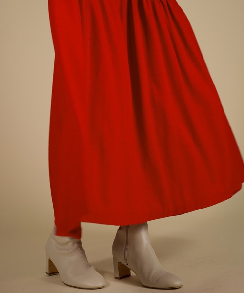 LA LIGNE ROPE'（ラリーニュロペ）の「【ラリーニュロペ】汀（ミギワ）ウールジャージードレス（ワンピース・レディース・レッド/ブルー/ブラック・0/1）」の18枚目の写真