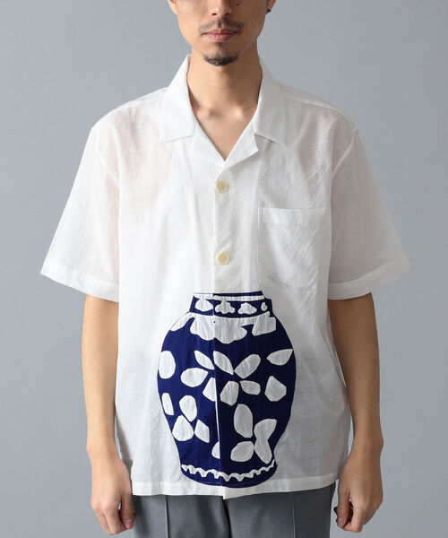 mii(ミー)の「mii × International Gallery BEAMS / 別注 VASE オープンカラーシャツ(シャツ/ブラウス・メンズ・ホワイト・LARGE/SMALL/MEDIUM)」の3枚目の写真