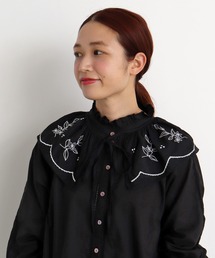 chambre de charme | cdc レモンの花刺繍 フリル付け衿(付け襟)