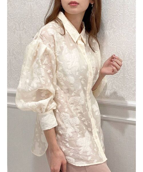 dazzlin（ダズリン）の「アソートリラックスシャツ（シャツ/ブラウス・レディース・パープル/アイボリー/グリーン・FREE）」の5枚目の写真