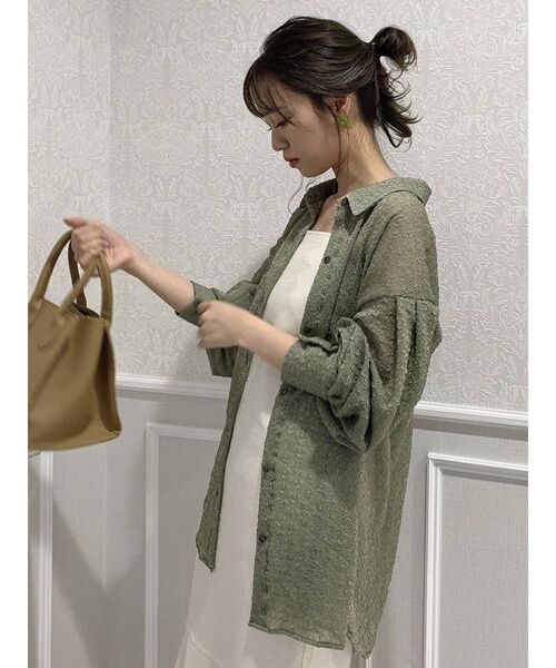 dazzlin（ダズリン）の「アソートリラックスシャツ（シャツ/ブラウス・レディース・パープル/アイボリー/グリーン・FREE）」の15枚目の写真