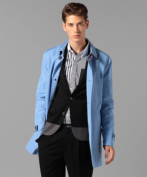 GUILD PRIME（ギルドプライム）の「【GUILD PRIME】MENS 花粉プロテクトコート（ステンカラーコート・メンズ・カーキ/ライトブルー・MEDIUM/SMALL/LARGE）」の2枚目の写真