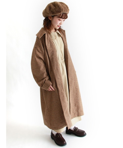 ehka sopo（エヘカソポ）の「コーデュロイフリル衿ワンピース（ワンピース・レディース・ベージュ/ブラウン/ミント・ﾌﾘ-）」の17枚目の写真