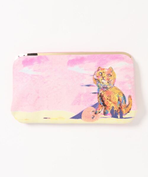 がま口長財布　フラワーキャット　ツモリチサト