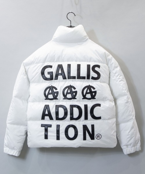 GALLIS ADDICTION（ガリスアディクション）の「GA LOGO FELLEX JKT/ロゴ ジャケット（ダウンジャケット/コート・メンズ・ブラック/ホワイト・L/M）」の3枚目の写真