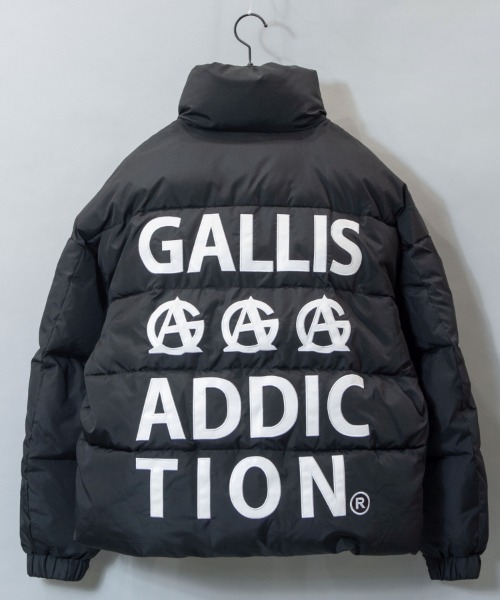 GALLIS ADDICTION（ガリスアディクション）の「GA LOGO FELLEX JKT/ロゴ ジャケット（ダウンジャケット/コート・メンズ・ブラック/ホワイト・L/M）」の4枚目の写真