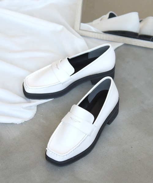 sango（sango）の「スクエアトゥコインローファー（ローファー・レディース・ホワイト/ブラック/ダークブラウン/ブラック系その他・LL/S/M/L）」の11枚目の写真