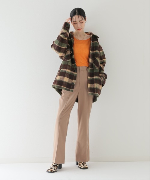 Johnson Woolen Mills(ジョンソンウーレンミルズ)の「【JOHNSON WOOLEN MILLS】OLIVE LABEL チェックデイジャケット(ブルゾン・レディース・レッド/カーキ・MEDIUM/LARGE)」の3枚目の写真