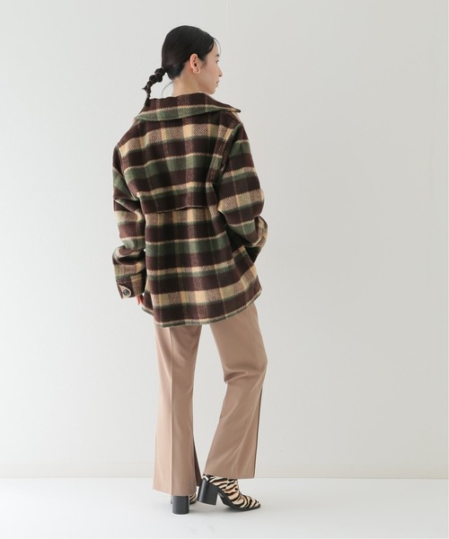 Johnson Woolen Mills(ジョンソンウーレンミルズ)の「【JOHNSON WOOLEN MILLS】OLIVE LABEL チェックデイジャケット(ブルゾン・レディース・レッド/カーキ・MEDIUM/LARGE)」の4枚目の写真