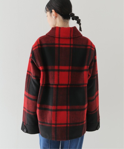 Johnson Woolen Mills(ジョンソンウーレンミルズ)の「【JOHNSON WOOLEN MILLS】OLIVE LABEL チェックデイジャケット(ブルゾン・レディース・レッド/カーキ・MEDIUM/LARGE)」の9枚目の写真