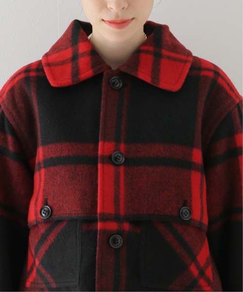 Johnson Woolen Mills(ジョンソンウーレンミルズ)の「【JOHNSON WOOLEN MILLS】OLIVE LABEL チェックデイジャケット(ブルゾン・レディース・レッド/カーキ・MEDIUM/LARGE)」の10枚目の写真