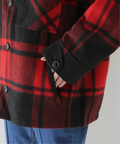 Johnson Woolen Mills(ジョンソンウーレンミルズ)の「【JOHNSON WOOLEN MILLS】OLIVE LABEL チェックデイジャケット(ブルゾン・レディース・レッド/カーキ・MEDIUM/LARGE)」の14枚目の写真