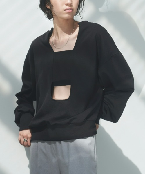 VACANCY（ヴァカンシー）の「バックリブ2wayトレーナー（Tシャツ/カットソー・レディース・ホワイト/ブラック/ピンク・FREE）」の19枚目の写真