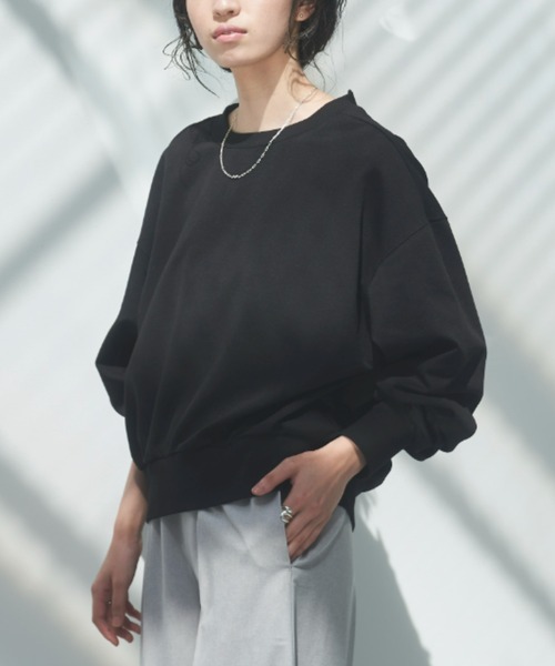 VACANCY（ヴァカンシー）の「バックリブ2wayトレーナー（Tシャツ/カットソー・レディース・ホワイト/ブラック/ピンク・FREE）」の9枚目の写真