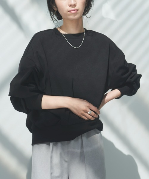 VACANCY（ヴァカンシー）の「バックリブ2wayトレーナー（Tシャツ/カットソー・レディース・ホワイト/ブラック/ピンク・FREE）」の10枚目の写真