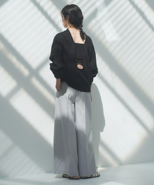 VACANCY（ヴァカンシー）の「バックリブ2wayトレーナー（Tシャツ/カットソー・レディース・ホワイト/ブラック/ピンク・FREE）」の17枚目の写真