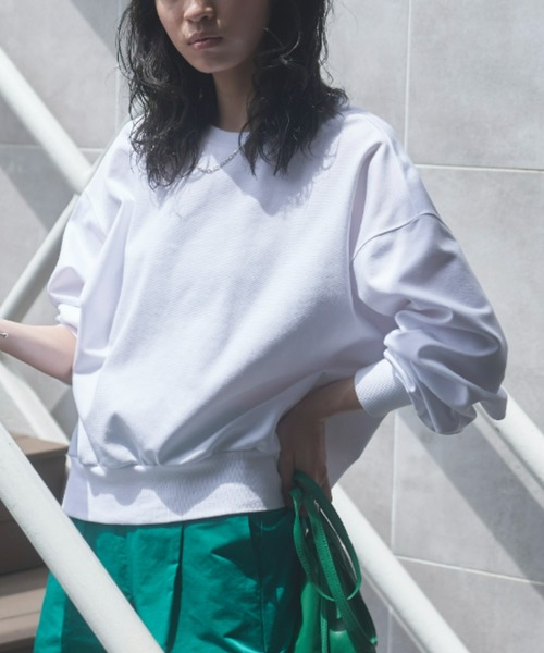 VACANCY（ヴァカンシー）の「バックリブ2wayトレーナー（Tシャツ/カットソー・レディース・ホワイト/ブラック/ピンク・FREE）」の5枚目の写真