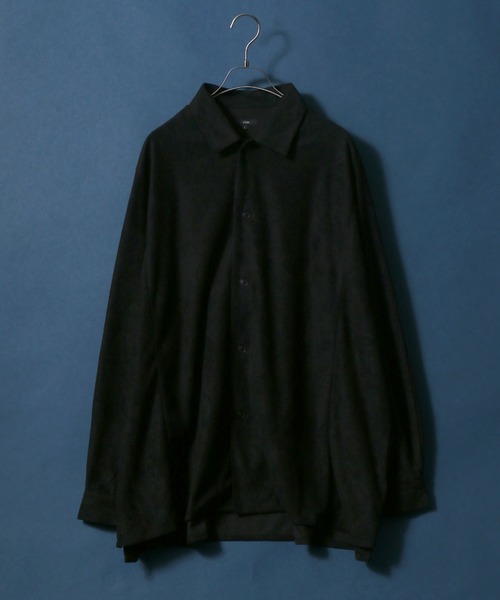 ANPAS(アンパス)の「Eco Suede Big Silhouette Dolman Sleeve Shirt/エコスウェード ビッグシルエット ドルマンスリーブ シャツ(シャツ/ブラウス・メンズ・ブラック/キャメル/ダークグリーン・M/L)」の2枚目の写真