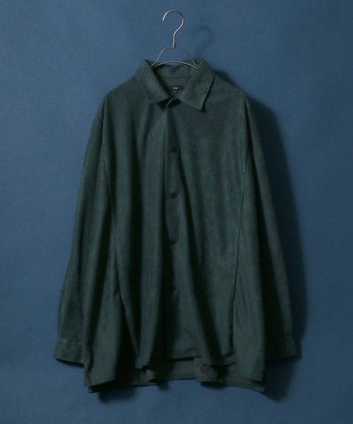 ANPAS(アンパス)の「Eco Suede Big Silhouette Dolman Sleeve Shirt/エコスウェード ビッグシルエット ドルマンスリーブ シャツ(シャツ/ブラウス・メンズ・ブラック/キャメル/ダークグリーン・M/L)」の3枚目の写真