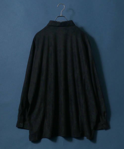 ANPAS(アンパス)の「Eco Suede Big Silhouette Dolman Sleeve Shirt/エコスウェード ビッグシルエット ドルマンスリーブ シャツ(シャツ/ブラウス・メンズ・ブラック/キャメル/ダークグリーン・M/L)」の6枚目の写真