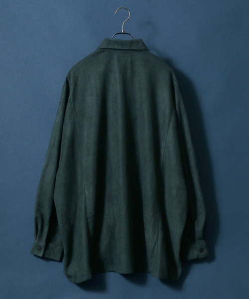 ANPAS(アンパス)の「Eco Suede Big Silhouette Dolman Sleeve Shirt/エコスウェード ビッグシルエット ドルマンスリーブ シャツ(シャツ/ブラウス・メンズ・ブラック/キャメル/ダークグリーン・M/L)」の7枚目の写真