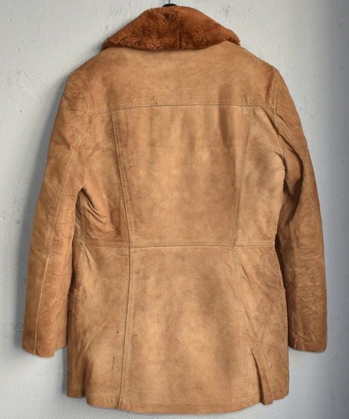 VINTAGE（ヴィンテージ）の「【ヴィンテージ古着】Echt Lammvelour ランチコート（チェスターコート・メンズ・ブラウン・LARGE）」の5枚目の写真