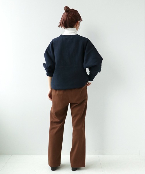 Simplicite(サンプリシテ)の「カレッジロゴスウェット2(Tシャツ/カットソー・レディース・ホワイト/ネイビー/ブルー系その他・FREE)」の9枚目の写真