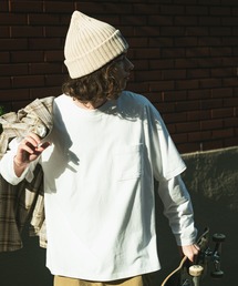 Blue Standard （ブルースタンダード）の「【BLUE STANDARD/ブルースタンダード】ポケット付きビッグTシャツ ルーズロンT 2枚セット　コットン１００％（Tシャツ/カットソー・メンズ）」