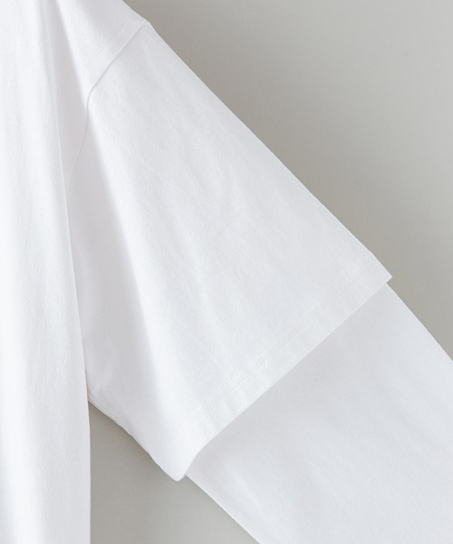 Blue Standard (ブルースタンダード)の「【BLUE STANDARD/ブルースタンダード】ポケット付きビッグTシャツ ルーズロンT 2枚セット コットン100%(Tシャツ/カットソー・メンズ・ホワイト/ダークグリーン/オフホワイト/ダークベージュ/ブラック・MEDIUM/X-LARGE/LARGE)」の10枚目の写真