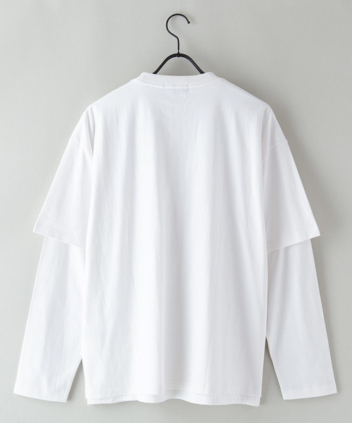 Blue Standard (ブルースタンダード)の「【BLUE STANDARD/ブルースタンダード】ポケット付きビッグTシャツ ルーズロンT 2枚セット コットン100%(Tシャツ/カットソー・メンズ・ホワイト/ダークグリーン/オフホワイト/ダークベージュ/ブラック・MEDIUM/X-LARGE/LARGE)」の12枚目の写真