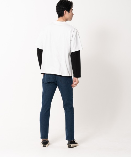 Blue Standard (ブルースタンダード)の「【BLUE STANDARD/ブルースタンダード】ポケット付きビッグTシャツ ルーズロンT 2枚セット コットン100%(Tシャツ/カットソー・メンズ・ホワイト/ダークグリーン/オフホワイト/ダークベージュ/ブラック・MEDIUM/X-LARGE/LARGE)」の15枚目の写真