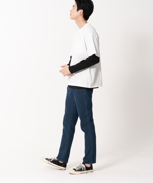 Blue Standard (ブルースタンダード)の「【BLUE STANDARD/ブルースタンダード】ポケット付きビッグTシャツ ルーズロンT 2枚セット コットン100%(Tシャツ/カットソー・メンズ・ホワイト/ダークグリーン/オフホワイト/ダークベージュ/ブラック・MEDIUM/X-LARGE/LARGE)」の14枚目の写真