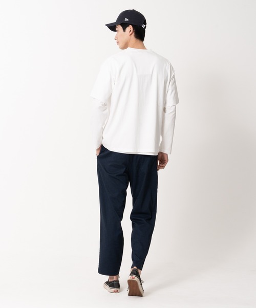 Blue Standard (ブルースタンダード)の「【BLUE STANDARD/ブルースタンダード】ポケット付きビッグTシャツ ルーズロンT 2枚セット コットン100%(Tシャツ/カットソー・メンズ・ホワイト/ダークグリーン/オフホワイト/ダークベージュ/ブラック・MEDIUM/X-LARGE/LARGE)」の20枚目の写真