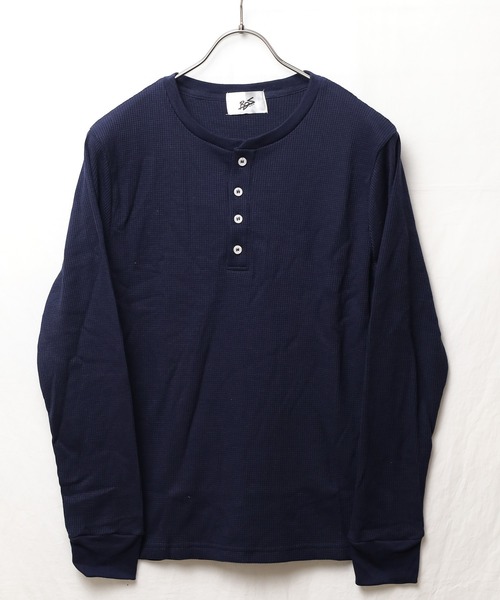 INNOCENT（イノセント）の「『RDS』ヘンリーネック　サーマルロングスリーブＴシャツ（Tシャツ/カットソー・レディース・ホワイト/グレー/ライトピンク/カーキ/ブラック/ベージュ/ネイビー・MEDIUM/X-LARGE/LARGE）」の6枚目の写真