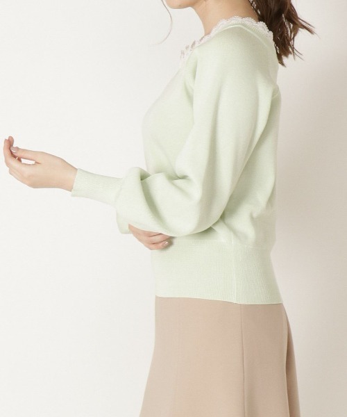 WILLSELECTION（ウィルセレクション）の「レースVスクエア2wayニット（ニット/セーター・レディース・ピンク/ミント/ライトベージュ/ラベンダー・MEDIUM）」の21枚目の写真