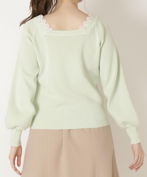 WILLSELECTION（ウィルセレクション）の「レースVスクエア2wayニット（ニット/セーター・レディース・ピンク/ミント/ライトベージュ/ラベンダー・MEDIUM）」の22枚目の写真