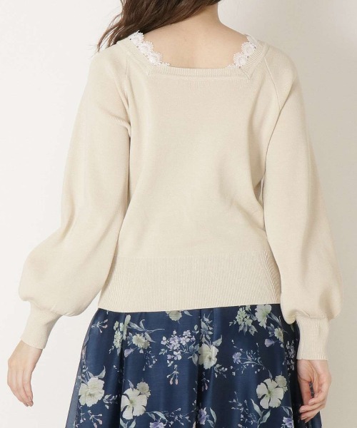 WILLSELECTION（ウィルセレクション）の「レースVスクエア2wayニット（ニット/セーター・レディース・ピンク/ミント/ライトベージュ/ラベンダー・MEDIUM）」の16枚目の写真