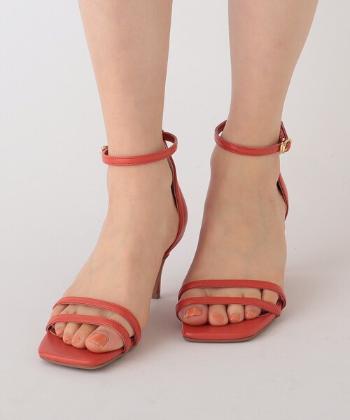 index（インデックス）の「◆ダブルベルトアンクルストラップサンダル（サンダル・レディース・ブラック/ライトベージュ/ダークオレンジ・01/02/03）」の6枚目の写真