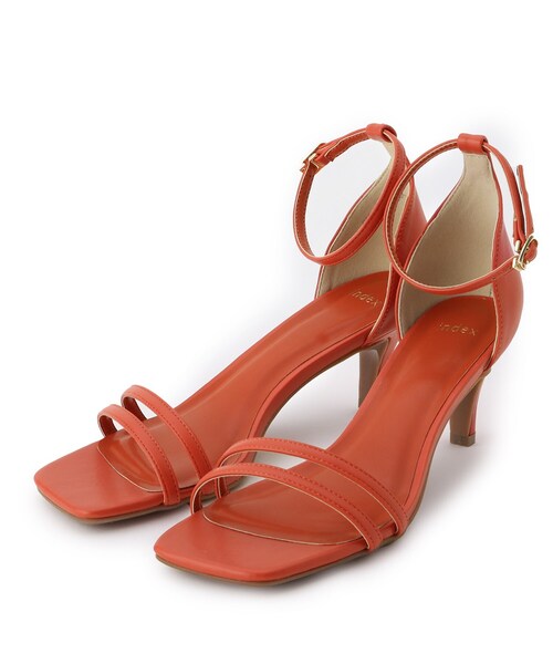 index（インデックス）の「◆ダブルベルトアンクルストラップサンダル（サンダル・レディース・ブラック/ライトベージュ/ダークオレンジ・01/02/03）」の14枚目の写真